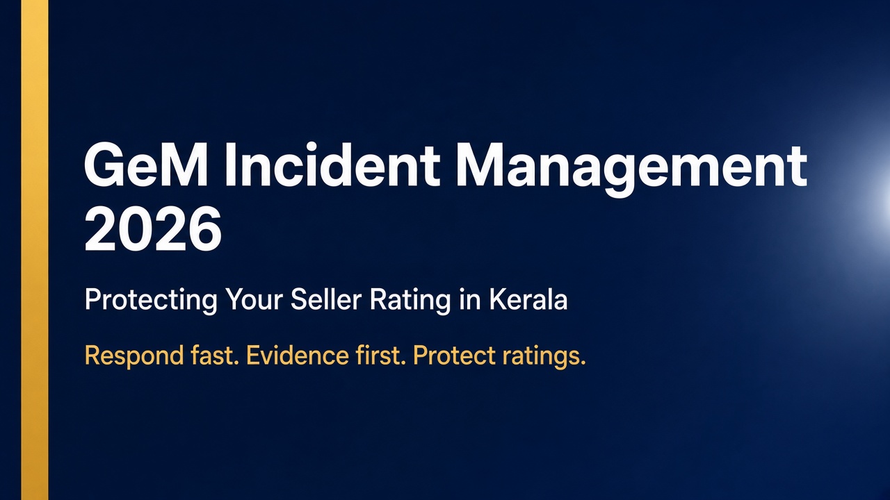 GeM Incident Management 2026: Protecting Your Seller Rating in Kerala