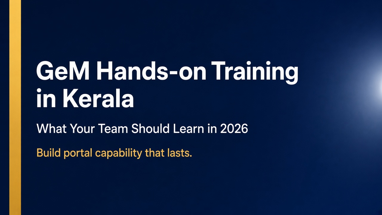 Before You Book GeM Training: A Skills Checklist for Kerala Teams