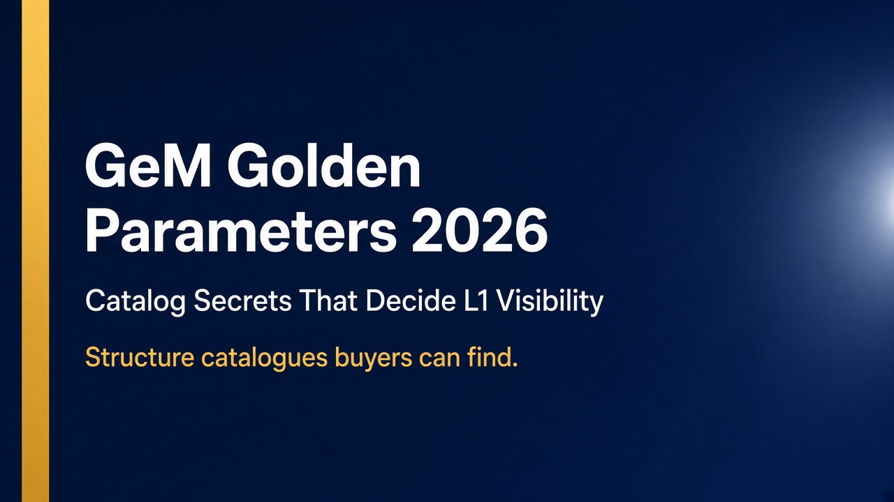 GeM Golden Parameters 2026: Catalog Secrets That Decide L1 Visibility