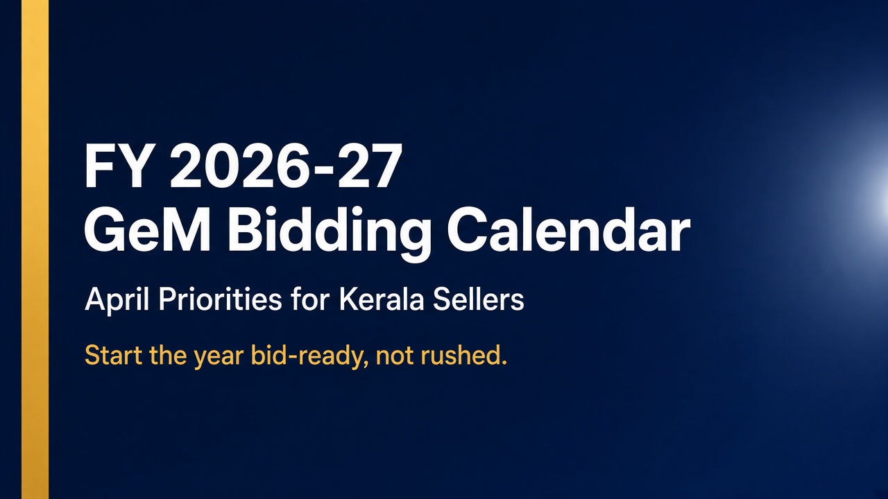 FY 2026-27 GeM Bidding Calendar: April Priorities for Kerala Sellers