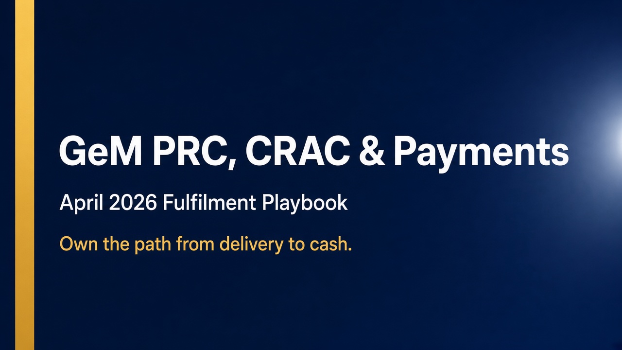 GeM PRC, CRAC & Payments: April 2026 Fulfilment Playbook