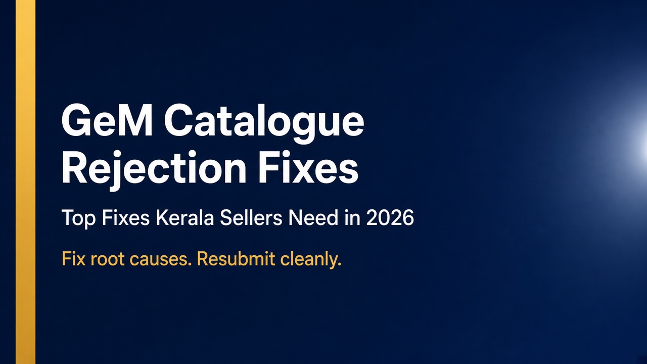 GeM Catalogue Rejection: Top Fixes Kerala Sellers Need in 2026