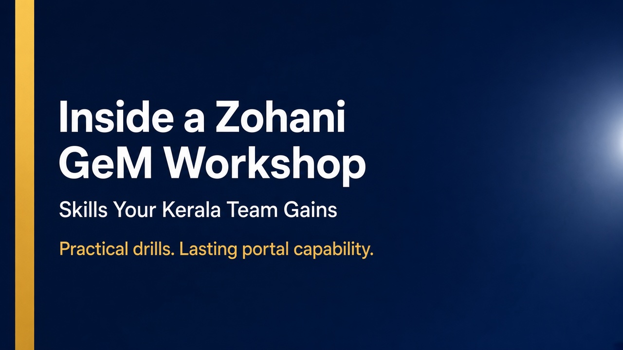 Inside a Zohani GeM Workshop: Skills Your Kerala Team Gains