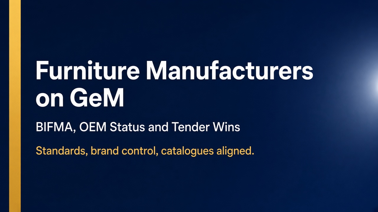 Furniture on GeM: Combining BIFMA, OEM Status and Tender Wins
