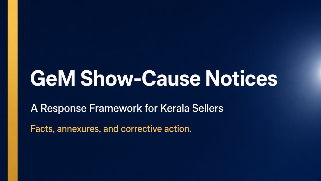 GeM Show-Cause Notices: A Response Framework for Kerala Sellers