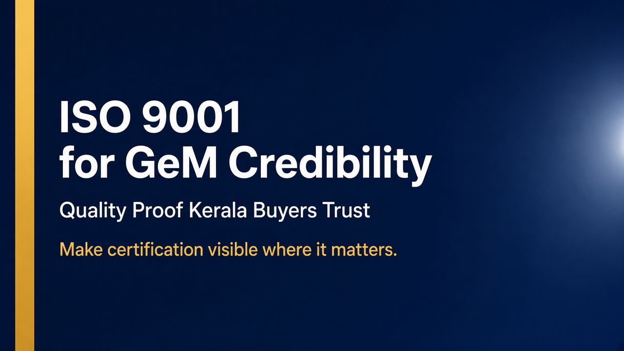 ISO 9001 for GeM Credibility: Quality Proof Kerala Buyers Trust