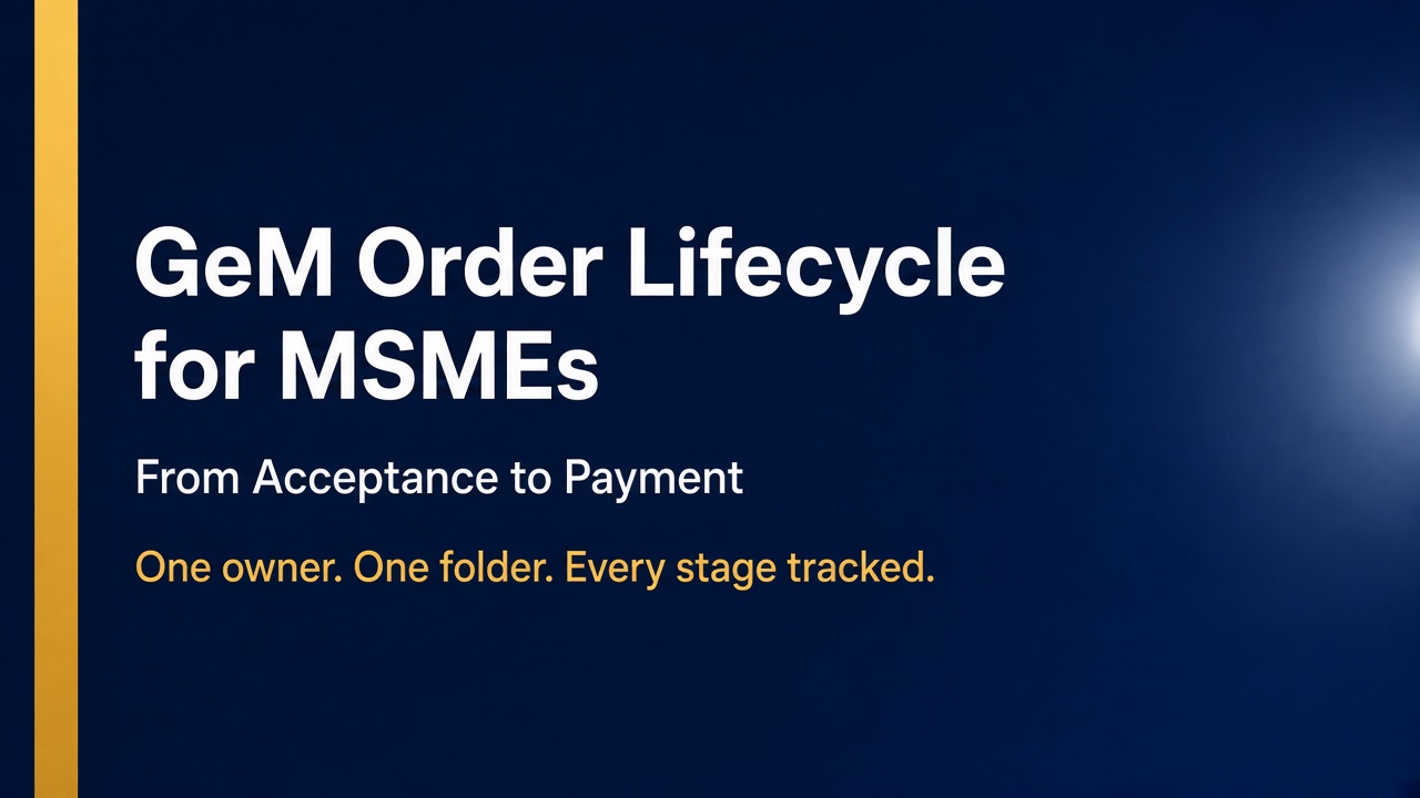 GeM Order Lifecycle for Kerala MSMEs: From Acceptance to Payment