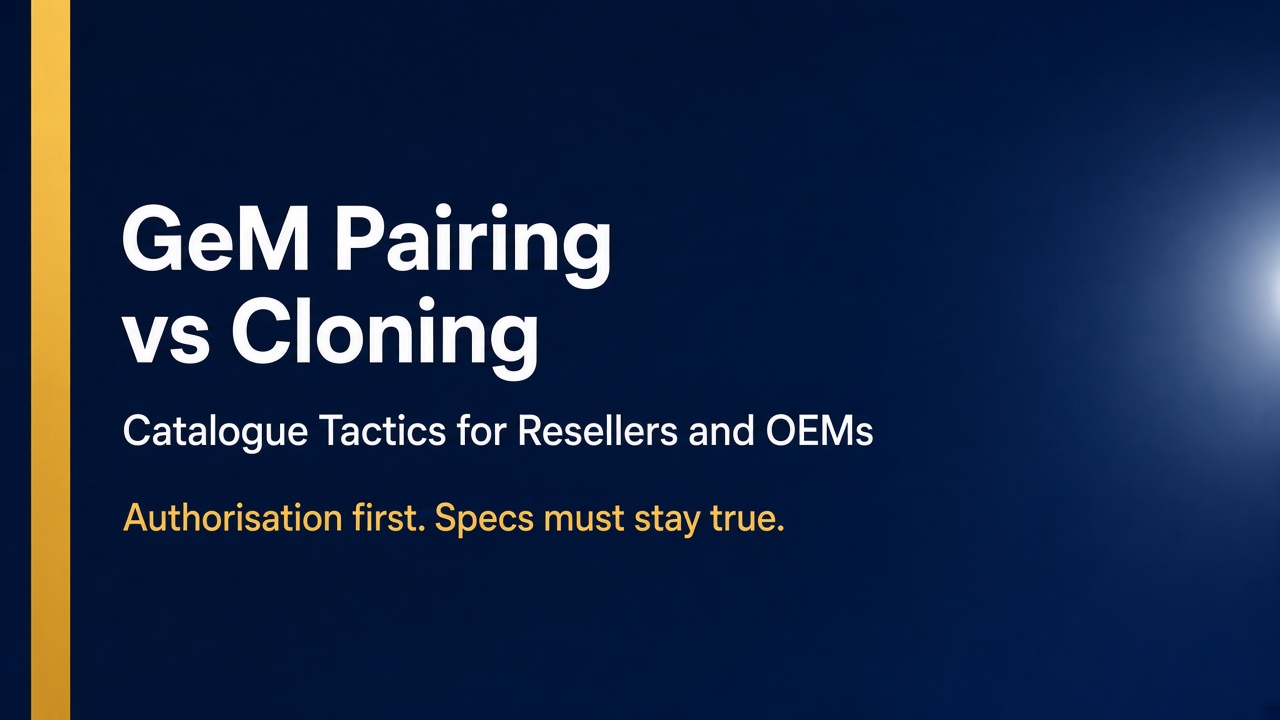 GeM Pairing vs Cloning: Catalogue Tactics for Resellers and OEMs