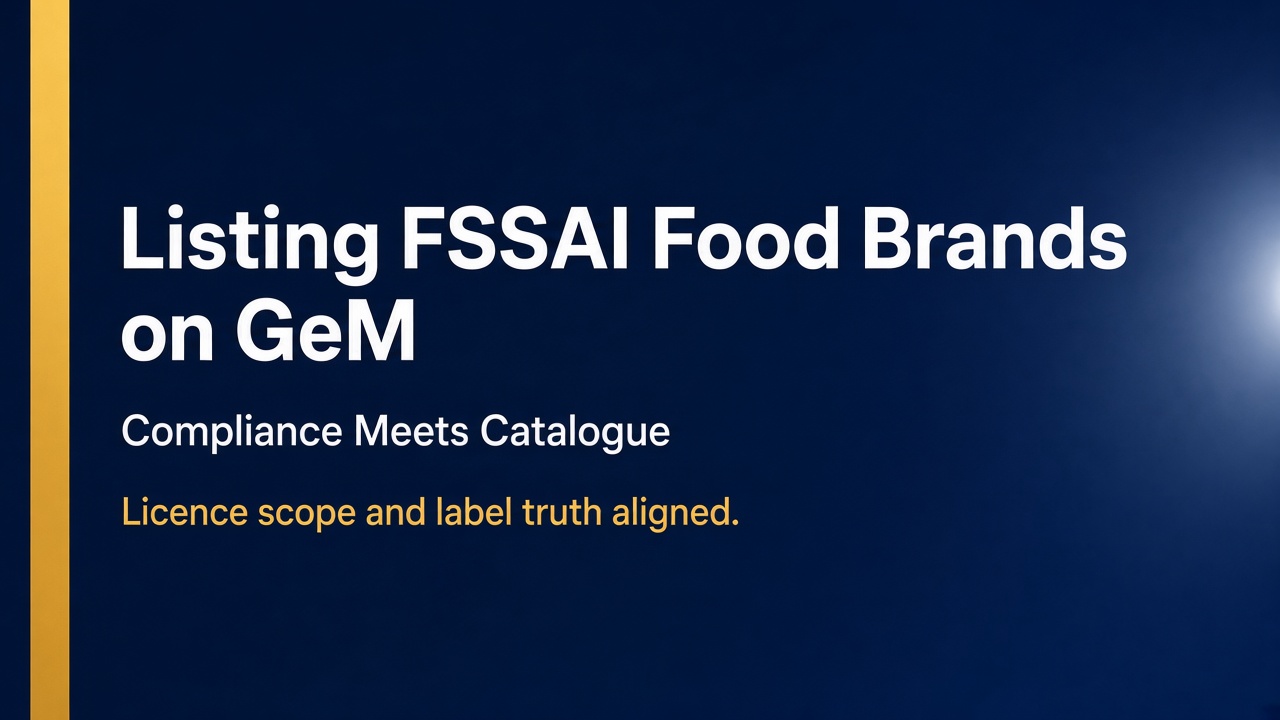 Listing FSSAI Food Brands on GeM: Compliance Meets Catalogue
