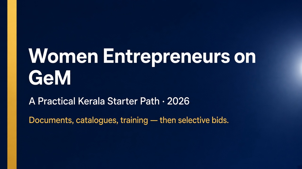 Women Entrepreneurs on GeM in Kerala: A Practical 2026 Starter Path